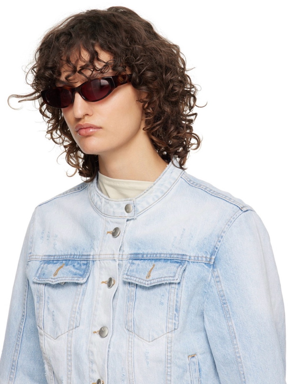 BY FAR Tortoiseshell Rodeo Sunglasses